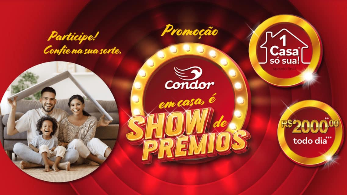 Promoção Condor 2022 Em Casa é Show de Prêmios