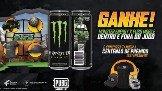 Promoção Monster Energy Pugb Mobile dentro do Jogo