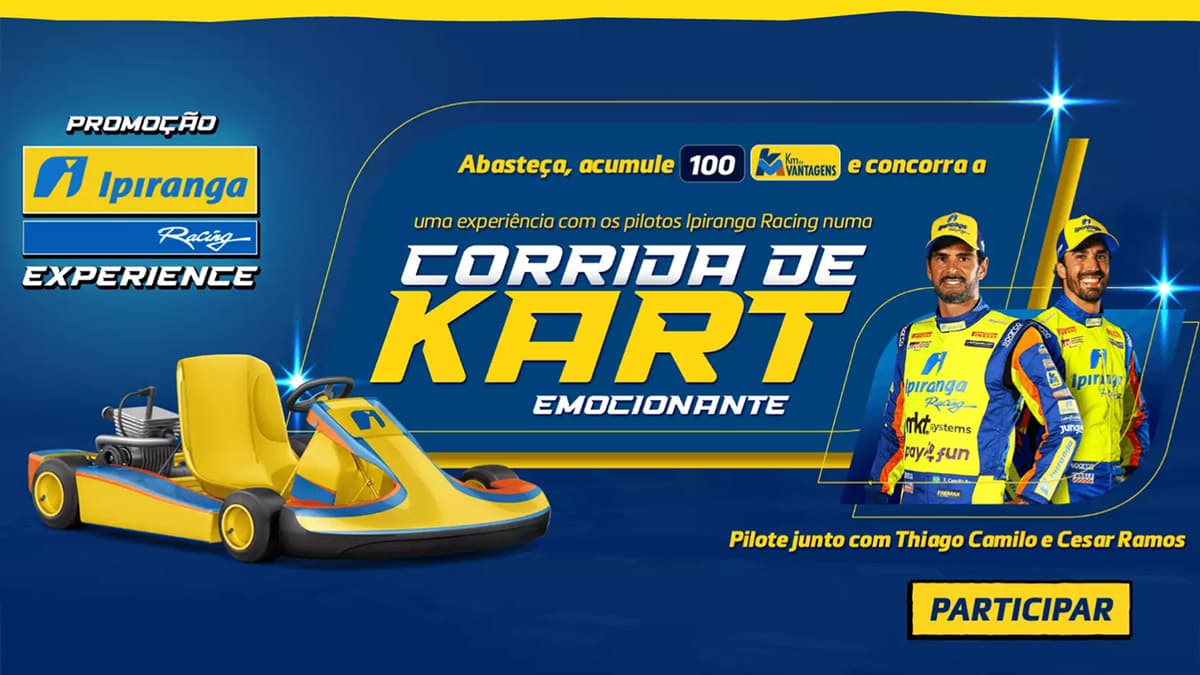 Promoção Ipiranga Racing Experience - Ganhe uma corrida de Kart com profissionais