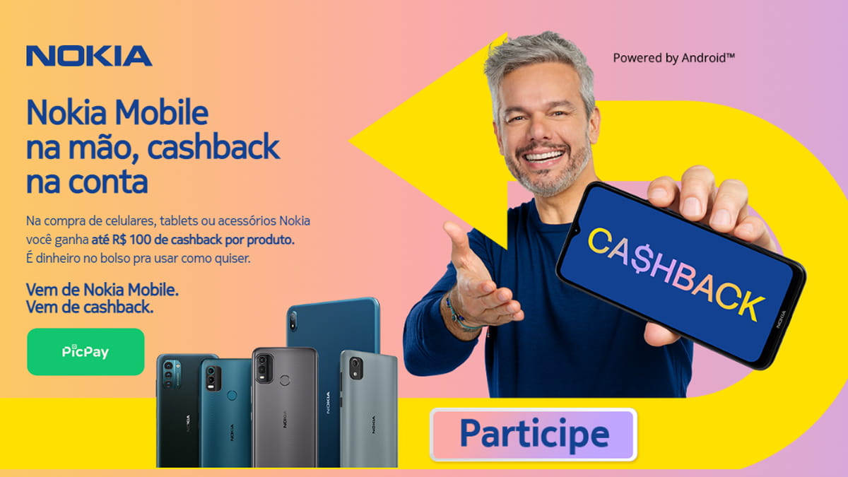 Promoção Nokia na mão Cashback na Conta