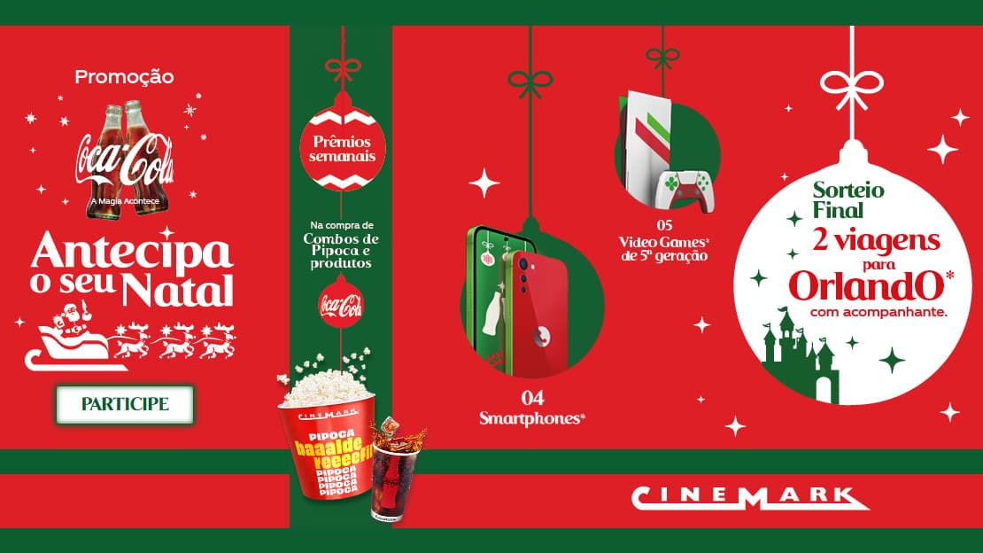 Promoção Coca Cola Cinemark Antecipa o Seu Natal