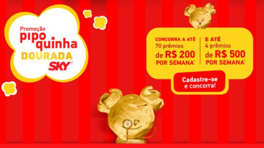 Promoção Sky Pipoquinha Dourada