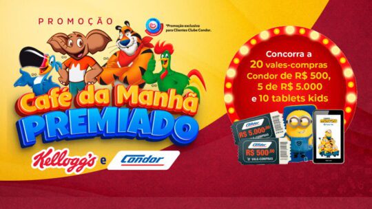 Promoção Kelloggs e Condor Café da Manhã Premiado