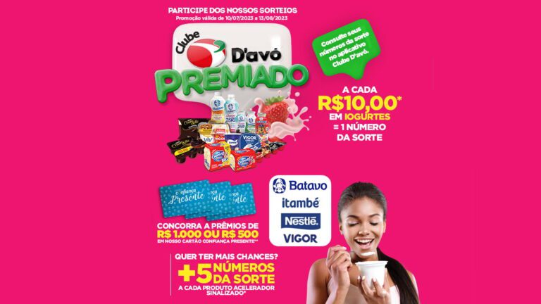 Promoção Davo Supermercados 2023 Clube Premiado Vale Compras De R500 E R1 Mil 5428