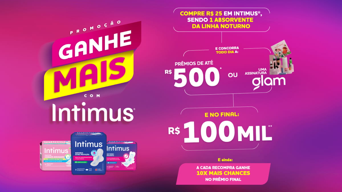 Promoção Intimus 2023 Ganhe Mais: Sorteio de R$ 100 Mil