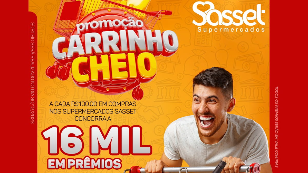 Promoção Sasset Supermercados Carrinho Premiado