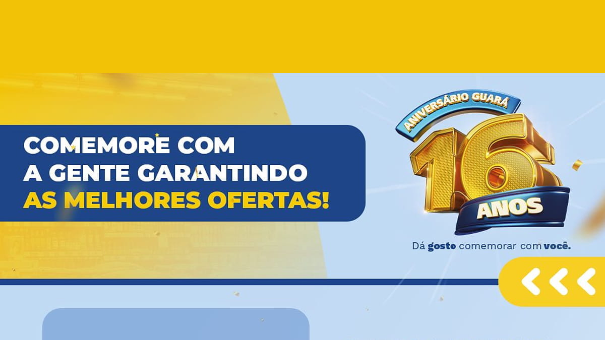 Promoção Supermercado Guará 2023 Aniversário 16 Anos com Um Ano de Compras, iPhone, Scooter Elétrica e Muito Mais!