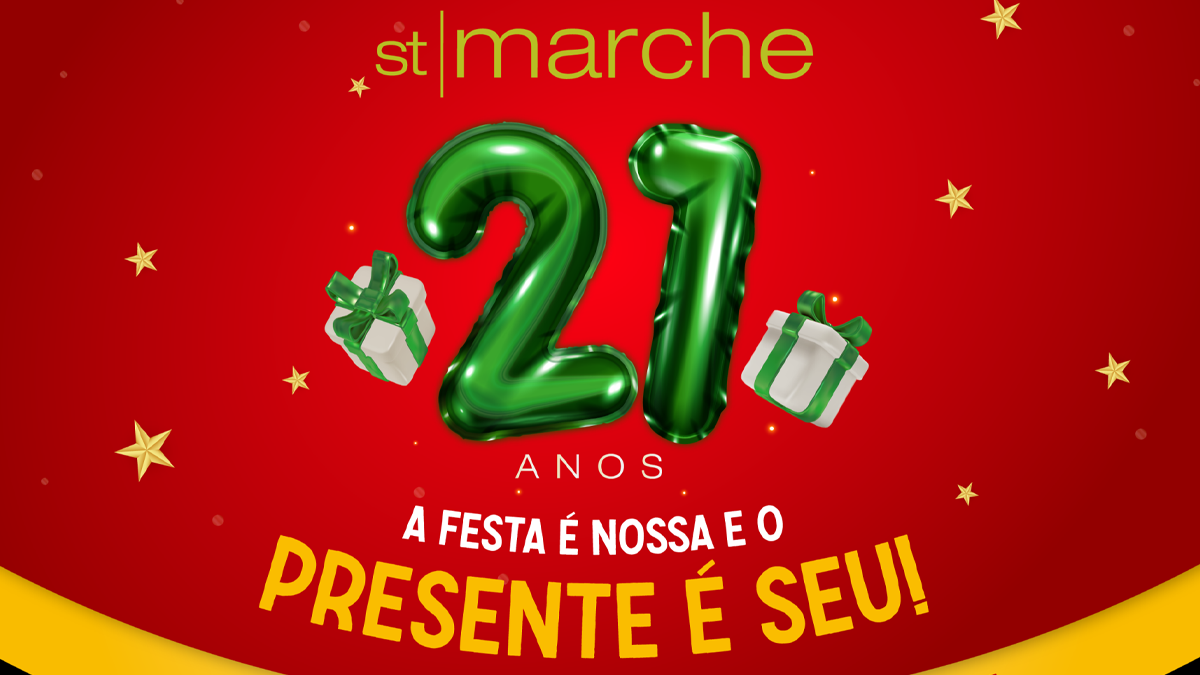 Promoção Aniversário St Marche 21 Anos: Concorra a Vales de R$1.000!