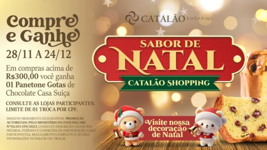 Promoção de Natal 2023 no Catalão Shopping: Ganhe Panetone Casa Suíça!