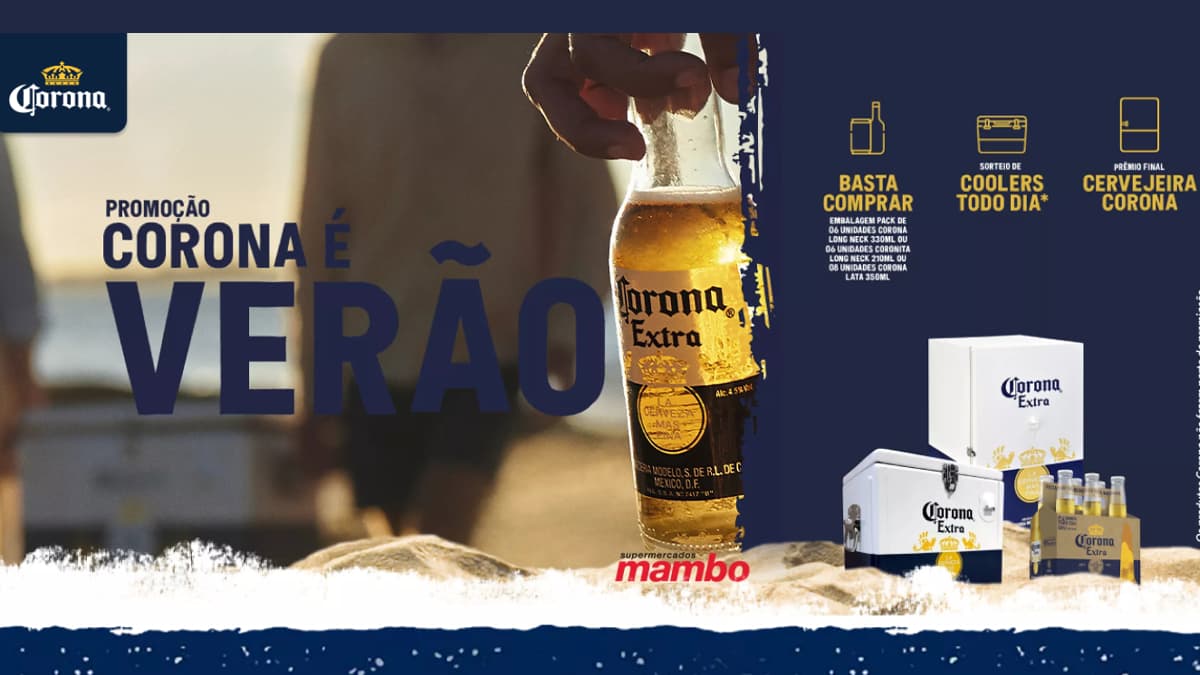 Promoção Supermercado Mambo Corona é Verão: Concorra a Coolers e Cervejeiras!