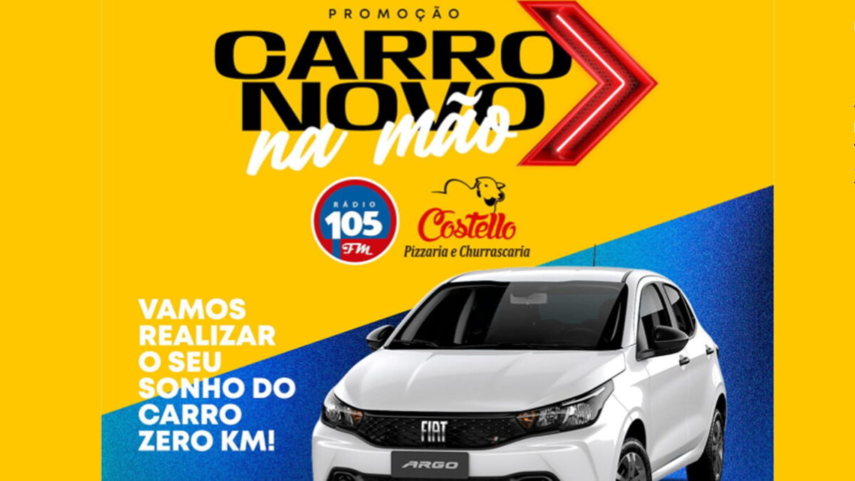 promoção rádio 105 fm 2024 carro novo