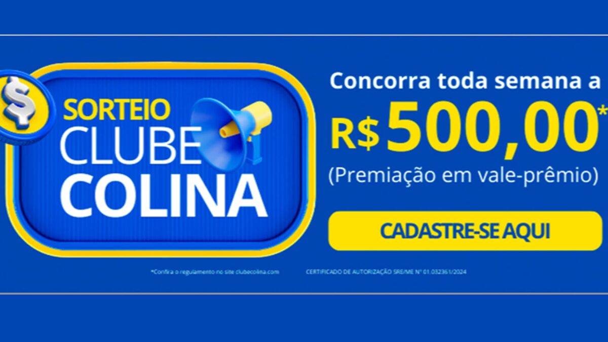 promoção sorteio clube colina 2024