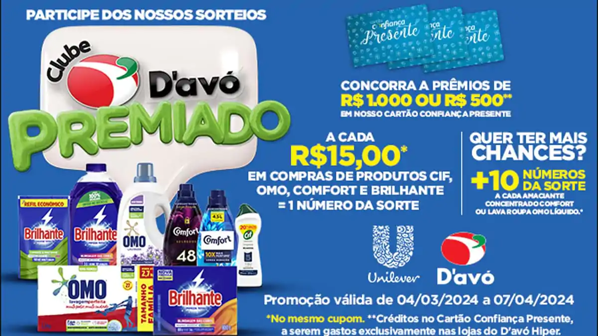 Promoção Davo Supermercado 2024 Ganhe com Clube Premiado!