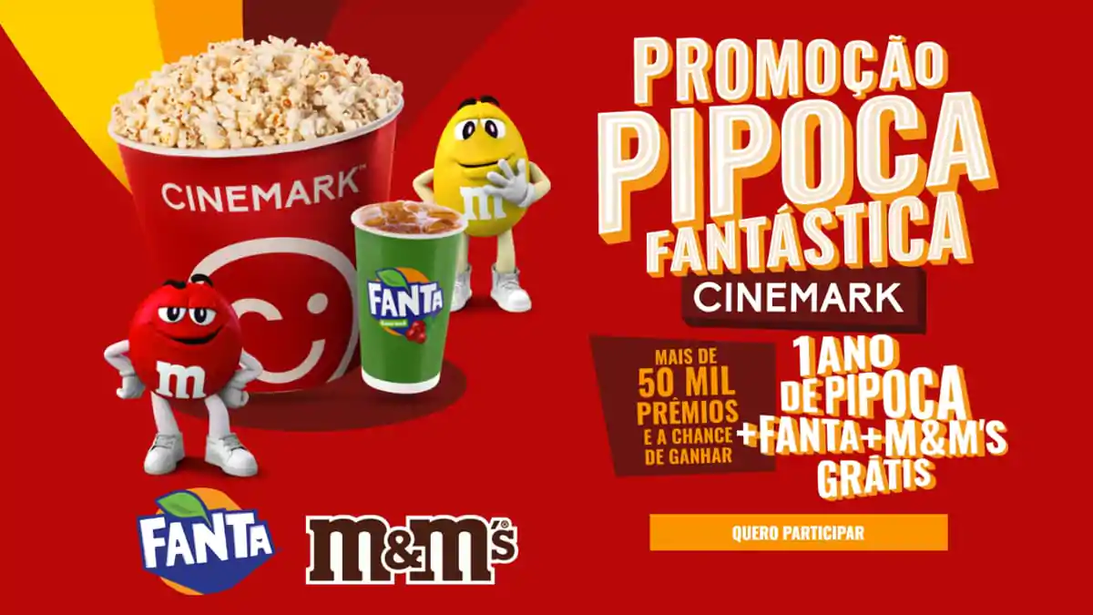 Promoção Cinemark 2024 Pipoca Fantástica