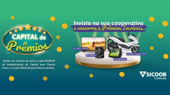 Promoção Sicoob 2024 Capital de Prêmios Credivale