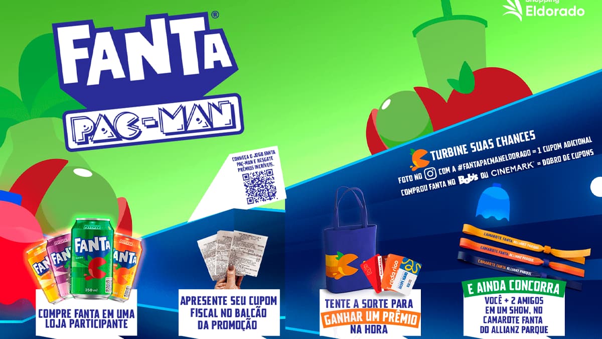 Promoção Fanta Pac-Man Shopping Eldorado