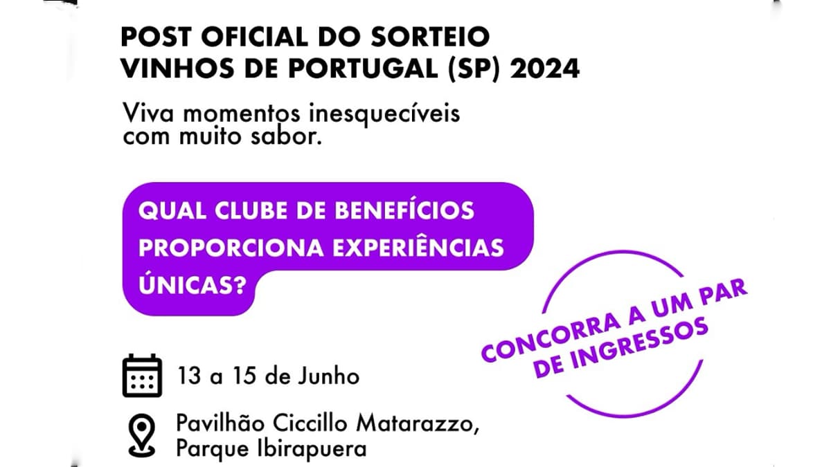 Promoção Jornal O Globo Vinhos de Portugal 2024