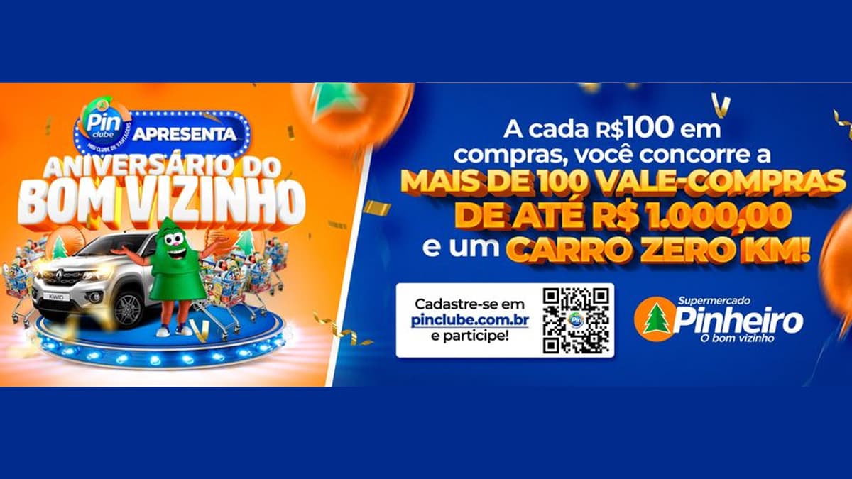 Promoção Supermercado Pinheiro Aniversário do Bom Vizinho 2024
