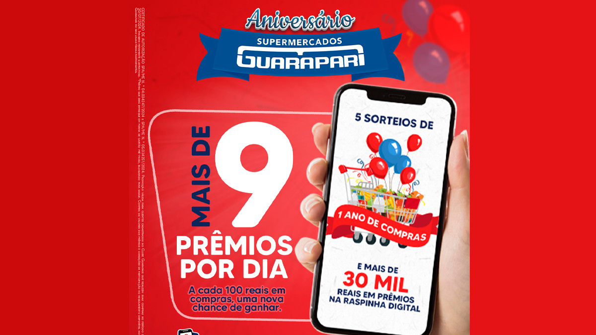 Promoção Supermercado Guarapari Aniversário 2024