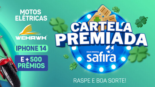 Promoção Água Mineral Safira Cartela Premiada