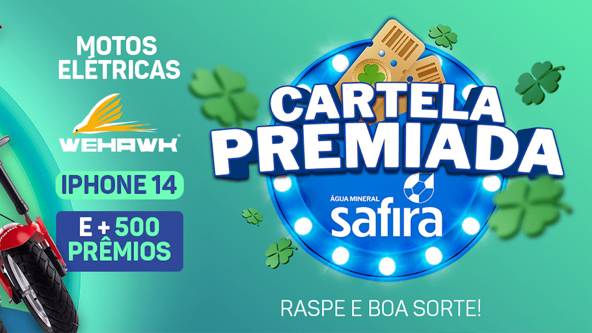 Promoção Água Mineral Safira Cartela Premiada