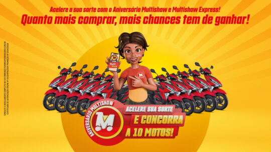 Promoção Aniversário Multishow Supermercados: 10 Motos