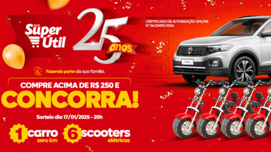 Promoção Rede Super Útil 25 anos: Sorteio de SUV