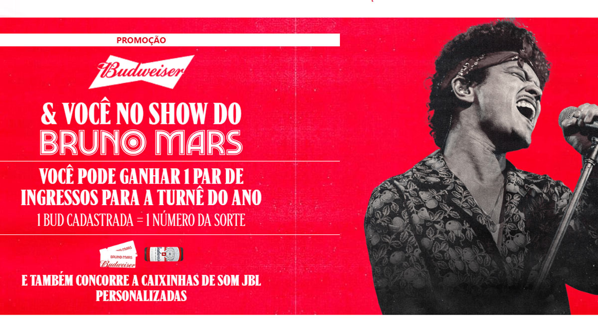 Promoção Budweiser Bruno Mars