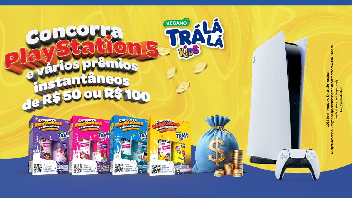 Promoção Trá Lá Lá Kids: Concorra a 10 Playstation 5