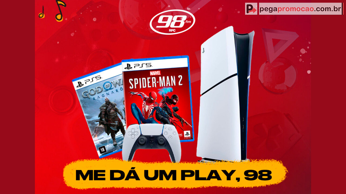 Promoção 98 FM Me Dá Um Play: Sorteio de um PlayStation 5