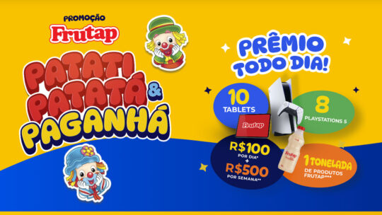 Promoção Frutap Patati Patatá: Concorra a Playstation e R$500