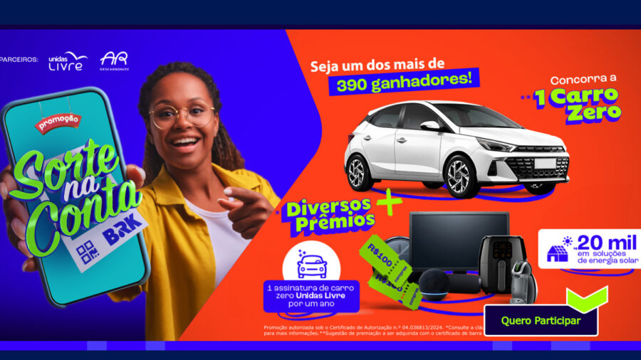 Promoção BRK Sorte na Conta