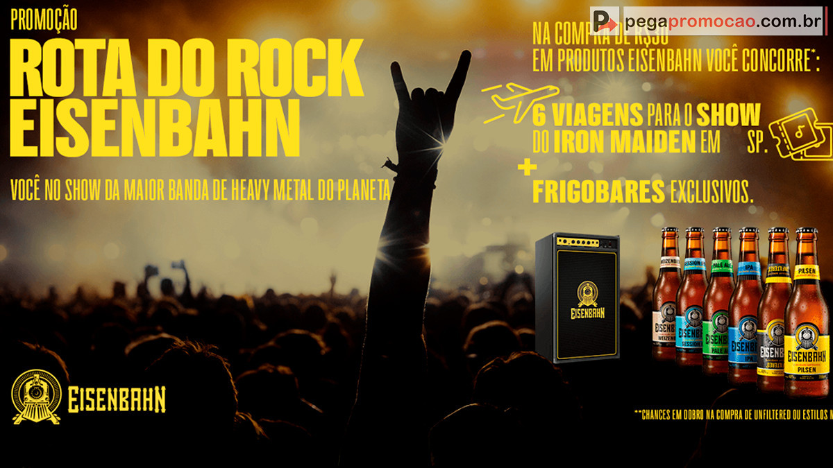 Promoção Eisenbahn: Você VIP no Show do Iron Maiden!