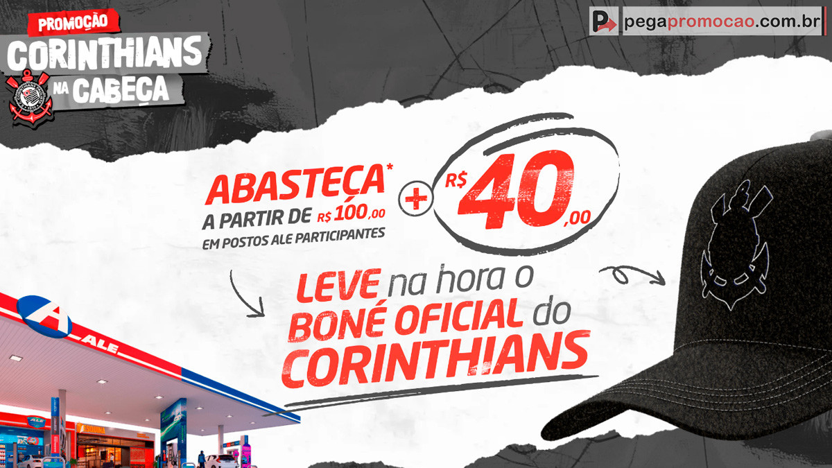 Promoção Postos ALE Boné Corinthians 2024