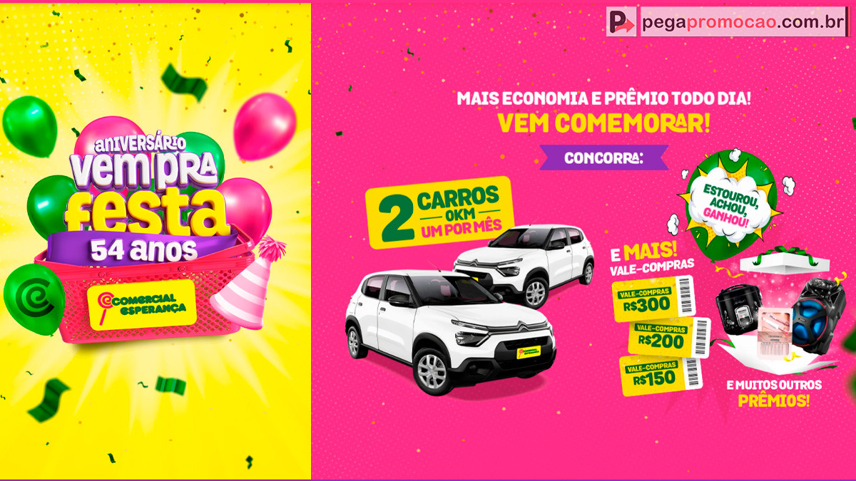 Promoção Vem Pra Festa do Comercial Esperança