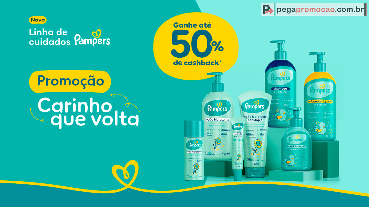 Promoção Pampercas Carinho Que Volta: Ganhe 50% de Cashback