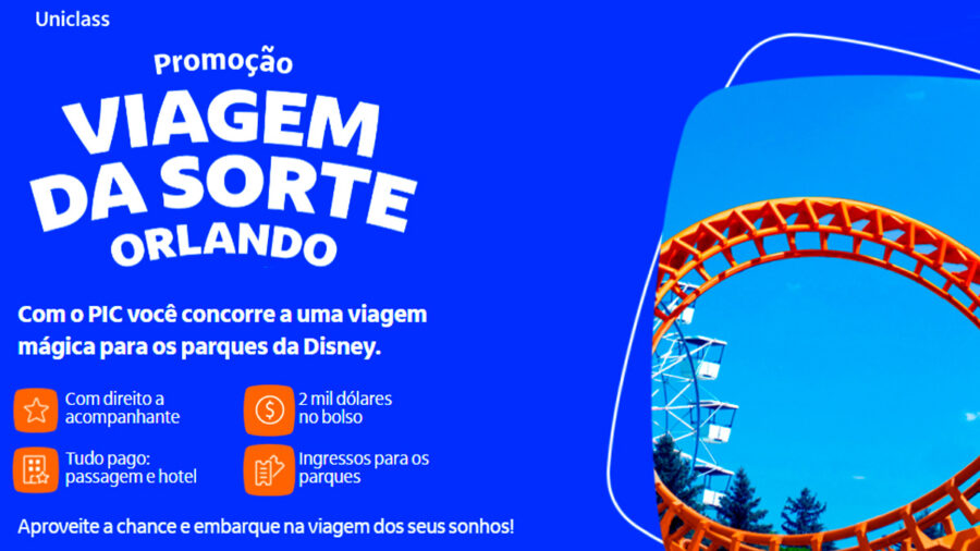 Promoção Itaú Uniclass Viagem da Sorte Orlando