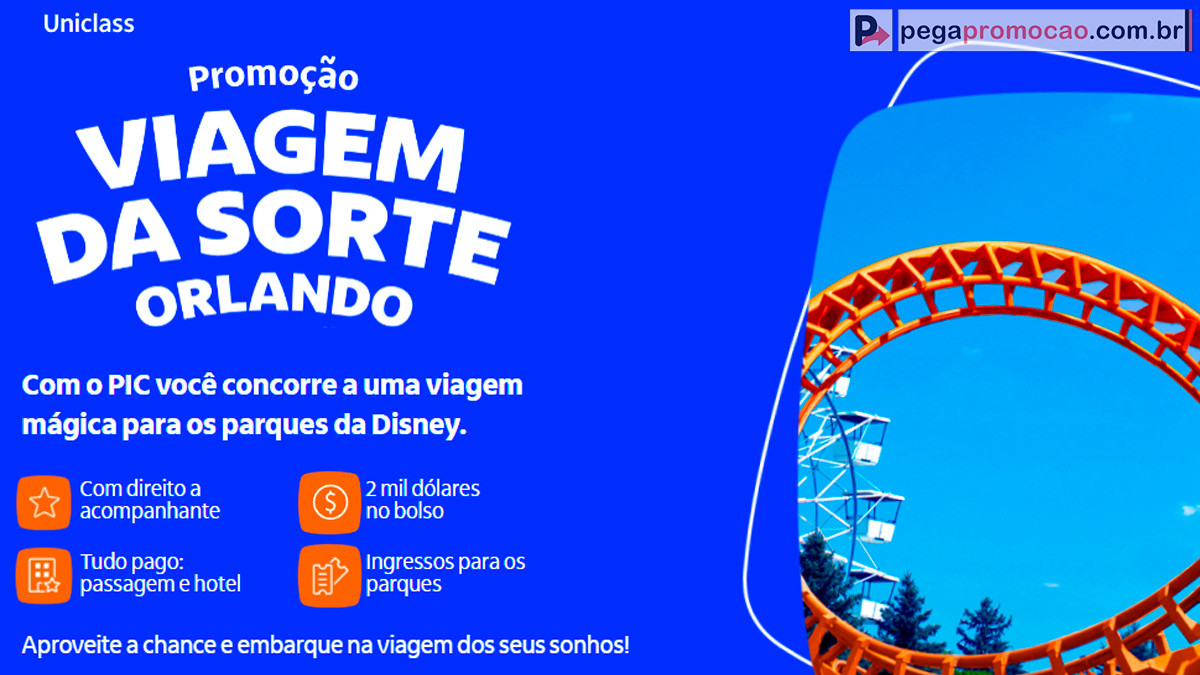 Promoção Itaú Uniclass Viagem da Sorte Orlando