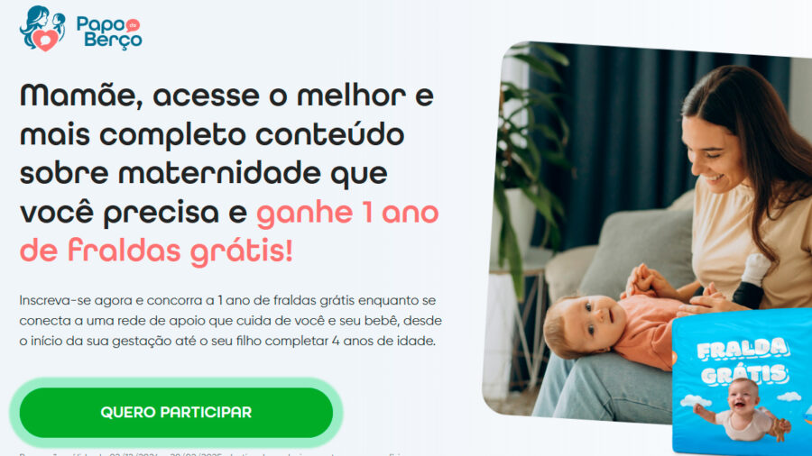 Banner da Promoção Papo de Berço