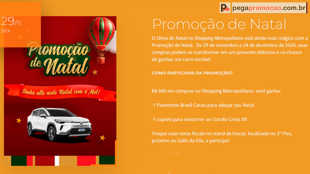 shopping Metropolitano promoções