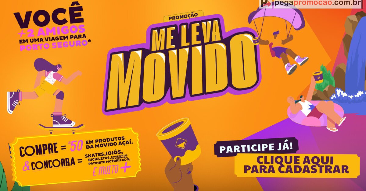 Promoção Movido Açaí Me Leva