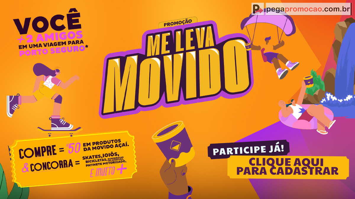 Promoção Movido Açaí Me Leva