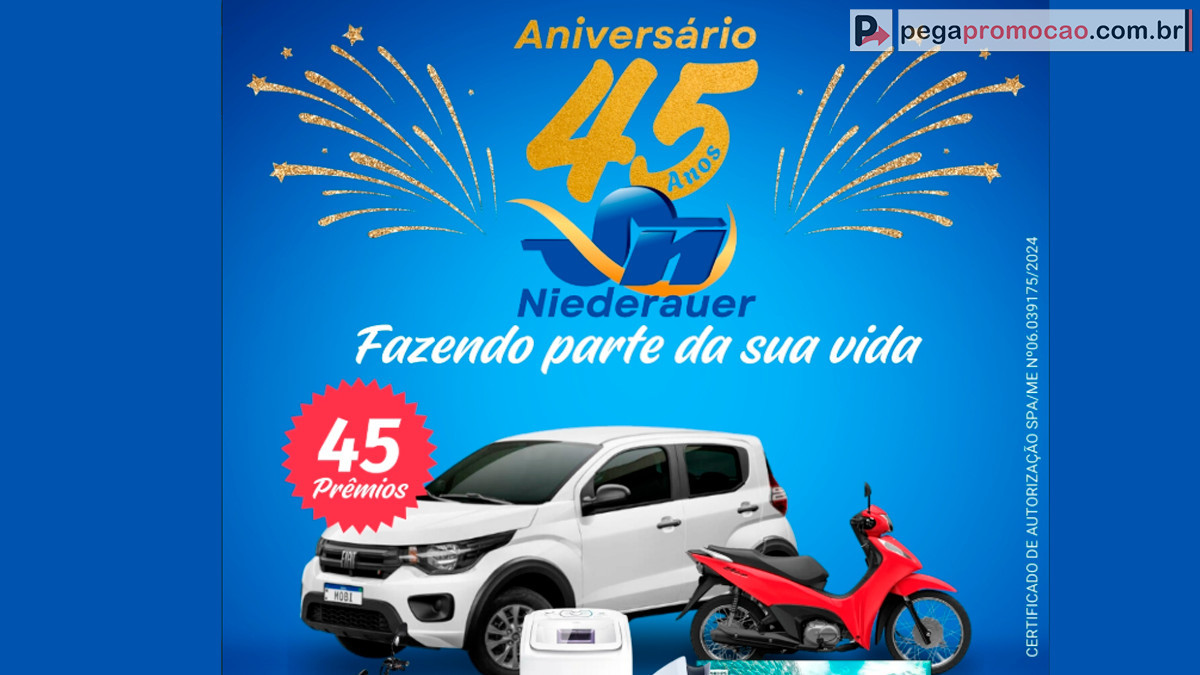 promoção aniversário Supermercado Niederauer 2025