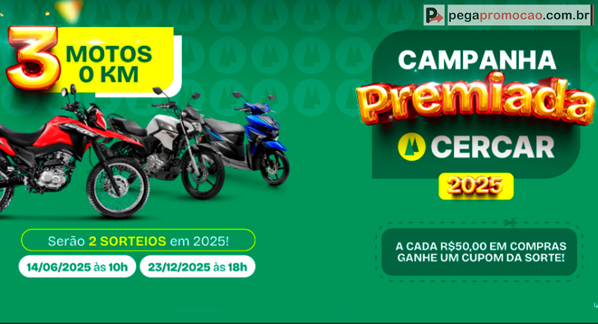 sorteio moto cercar 2025