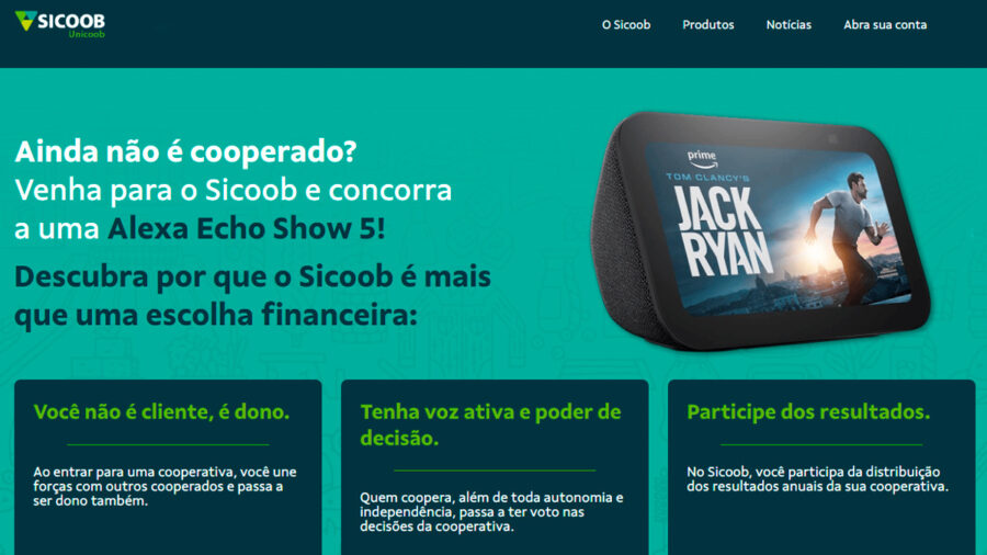 Promoção Sicoob 2025 Sorteio de Alexa no Show Rural