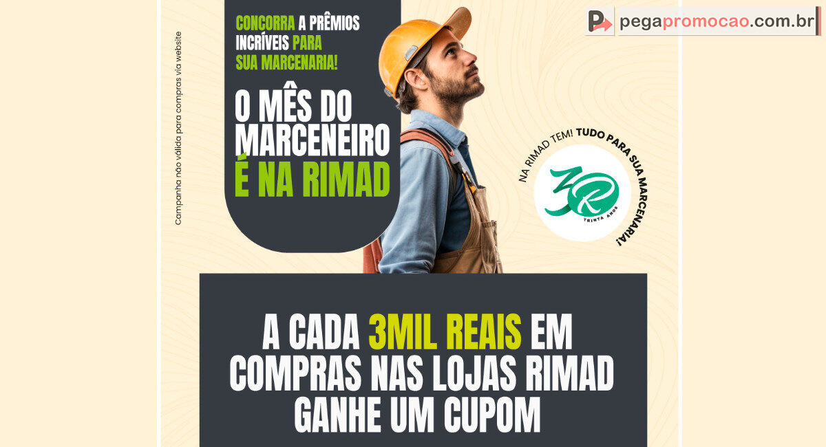 Promoção Rimad marceneiro