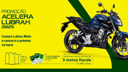 Acelera Lubrax 2025: Compre lubrificantes e concorra a motos, combustível grátis e prêmios incríveis