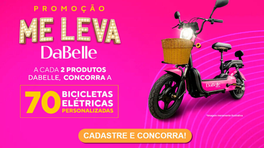 Banner da Promoção Me Leva Da Belle 2025: Concorra a 70 Scooters Elétricas