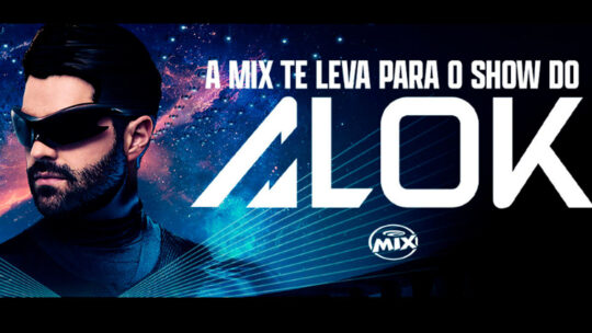 Promoção rádio Mix show Alok 2025