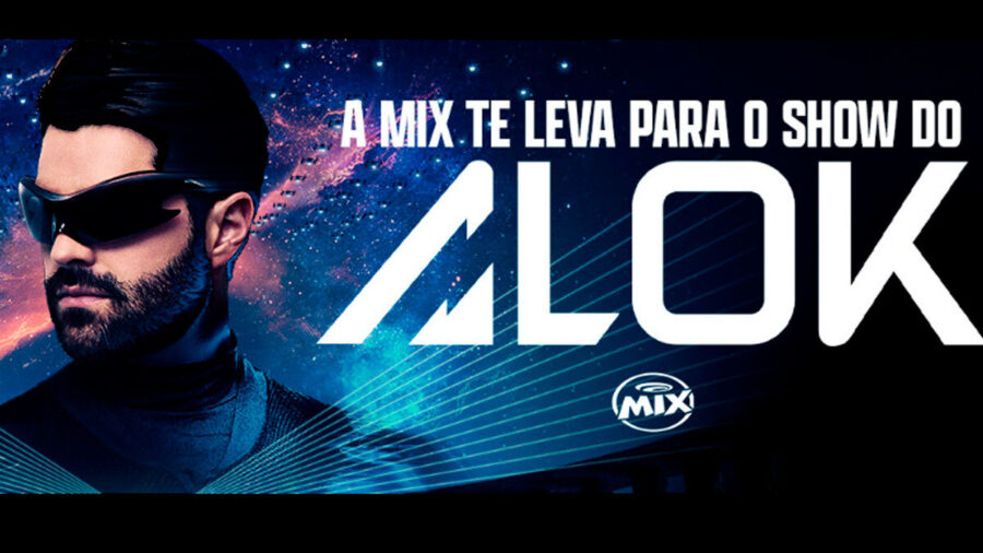 Promoção rádio Mix show Alok 2025